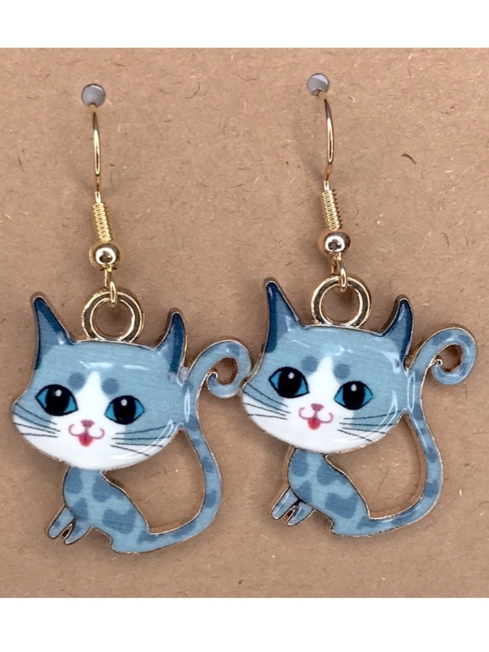*LAST SET* Charming Black and White Cat Earrings Fashion Jewelry